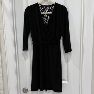 WHBM reversible, black, and patterned dress.